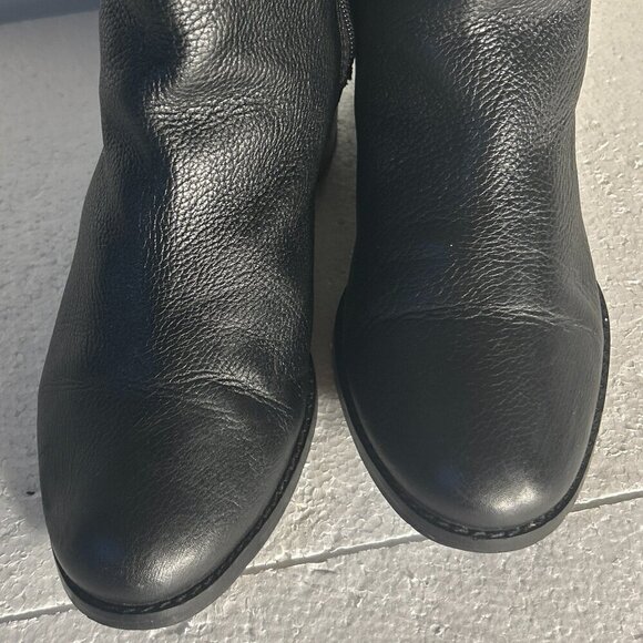 Lane Bryant SZ 7W  Letizia Black leather above knee boot Timeless Edgy Essential - Picture 5 of 10